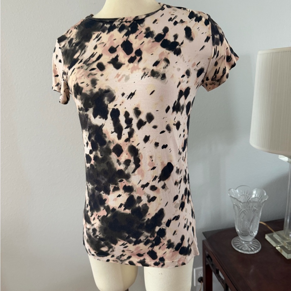 L'AGENCE Short Sleeve Tie-Dye Tee